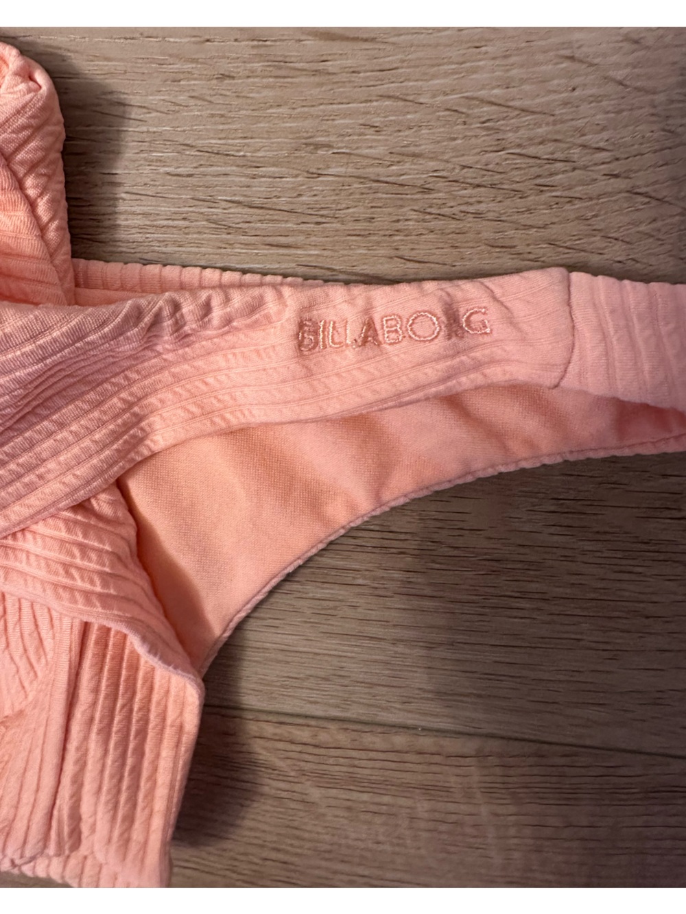Billabong Peach Ribbed Tri Bikini Set - Picture 5 of 6